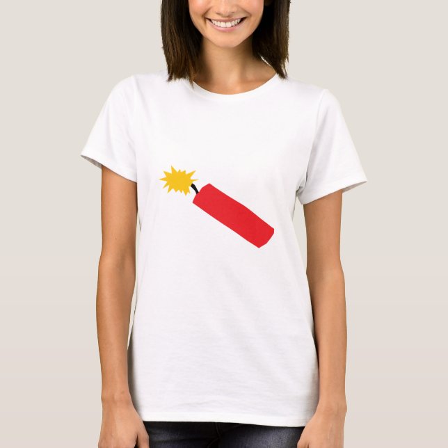 Firecracker-Cartoon, TNT, Dynamit T-Shirt (Vorderseite)