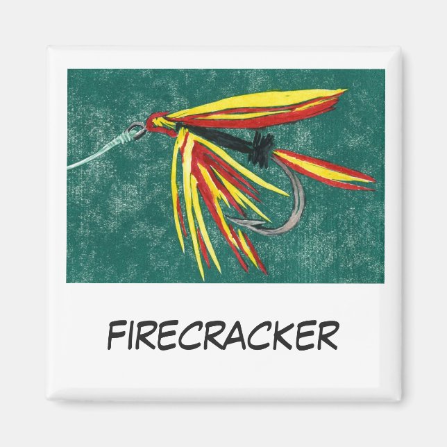 "Firecracker" Fishing Art Magnet (Vorne)