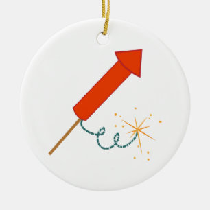 Firecracker Keramik Ornament