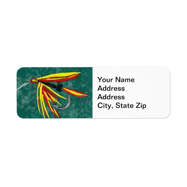 Firecracker Trout Fly Return Address Label (Vorne)
