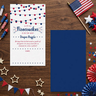Firecracker unterwegs! Babydusche am 4. Juli Begleitkarte