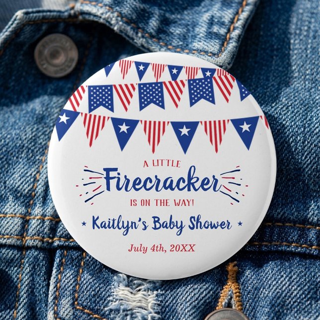 Firecracker unterwegs! Babydusche am 4. Juli Button (Von Creator hochgeladen)