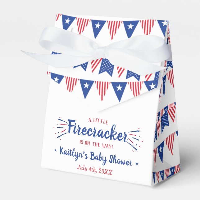 Firecracker unterwegs! Babydusche am 4. Juli Geschenkschachtel (Vorderseite)
