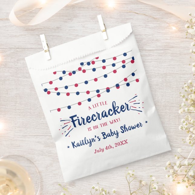 Firecracker unterwegs! Babydusche am 4. Juli Geschenktütchen (Ausgeschnitten)