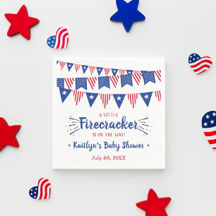 Firecracker unterwegs! Babydusche am 4. Juli Serviette