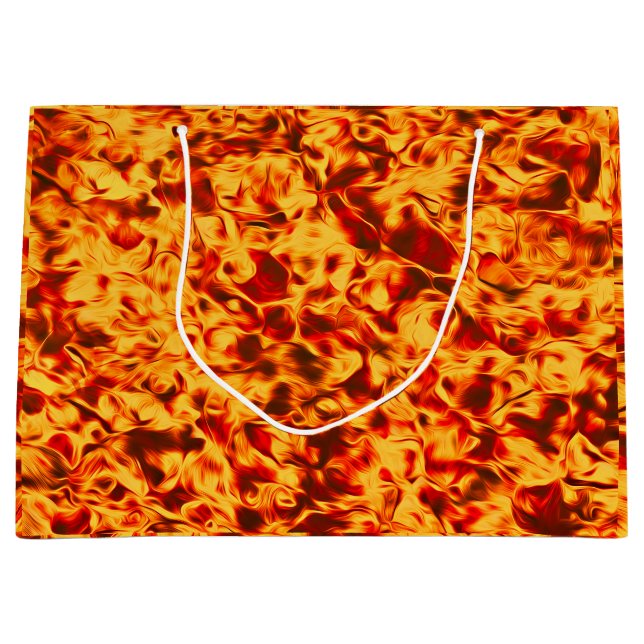 Fired Up – Lodernde Flamme Große Geschenktüte (Vorderseite)