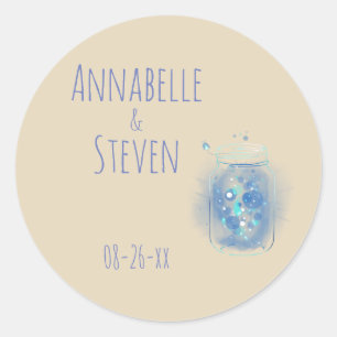 Firefants in Jar Personalisiert Wedding Runder Aufkleber