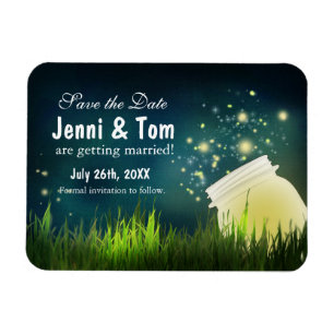 Firefets + Mason Jar Rustic Night Date Magnet