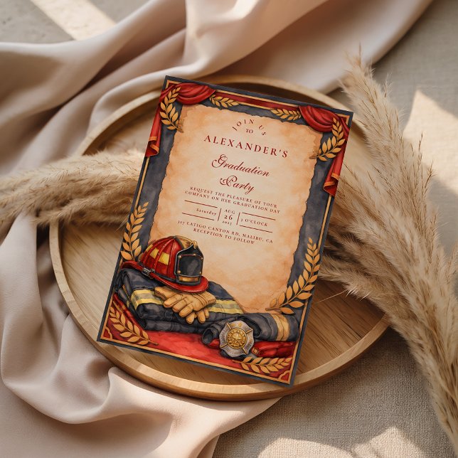 Firefighter Academy Graduation Einladung (Von Creator hochgeladen)