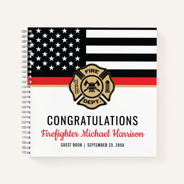 Firefighter Academy Red Line Graduation Livre d'or (Devant)