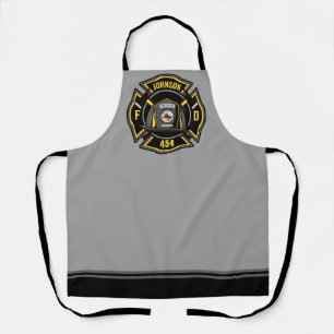 Firefighter ADD NAME Fire Department Rescue Team Schürze