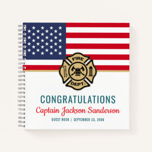 Firefighter American Flag Retirement Livre d'or