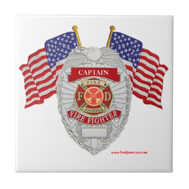FireFighter_Badge_Captain Fliese (Vorderseite)