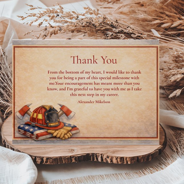 Firefighter Career Milestone Dankeskarte (Von Creator hochgeladen)