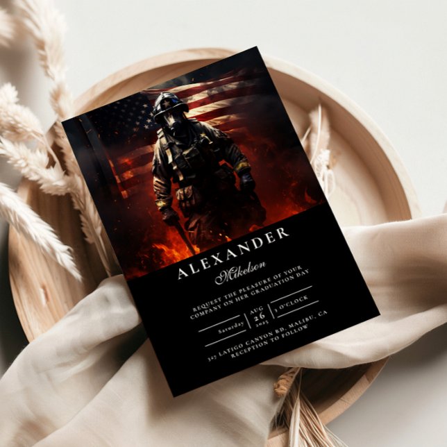 Firefighter Class of 2026 Graduation Einladung (Von Creator hochgeladen)