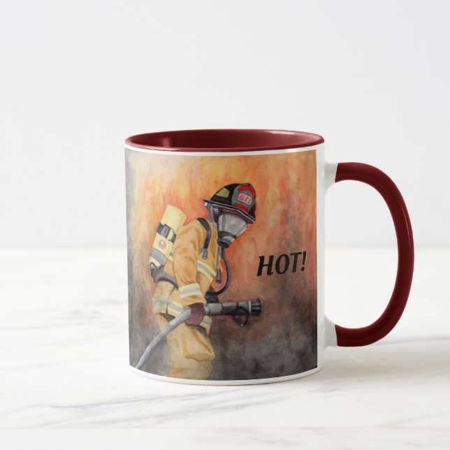 Firefighter Coffee Cup personalisieren Worte Tasse (Rechts)