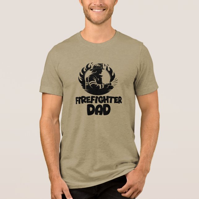 Firefighter Dad, Father's Day Tri-Blend Shirt (Vorderseite)
