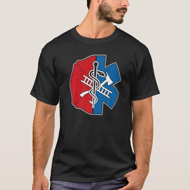 Firefighter Emt Abzeichen Proud Emt Feuerwehrmann T-Shirt (Vorderseite)