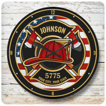 Firefighter Fire Rescue Department USA Flag Custom