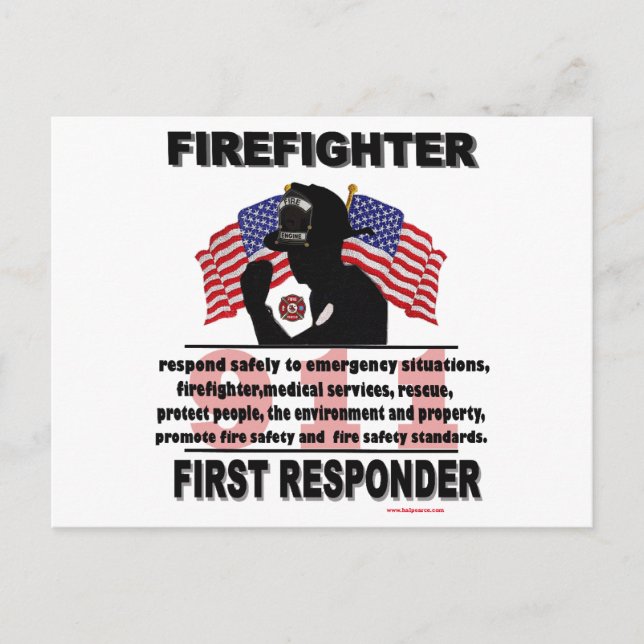 FireFighter_First_Responder Postkarte (Vorderseite)