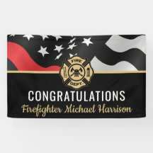 Firefighter Flag Fireman Fire Academy Graduation