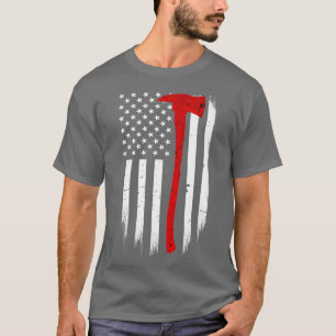 Firefighter-Flagge dünne rote Linie Ax Classic TSh T-Shirt