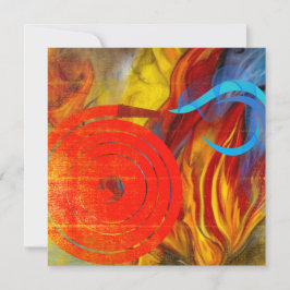 Firefighter Flare Feiertagskarte