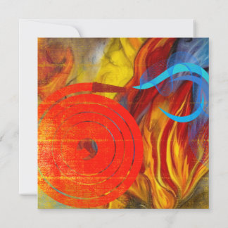 Firefighter Flare Feiertagskarte