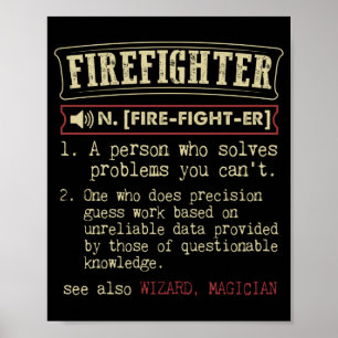 Firefighter Funny Dictionary Term.Png Poster