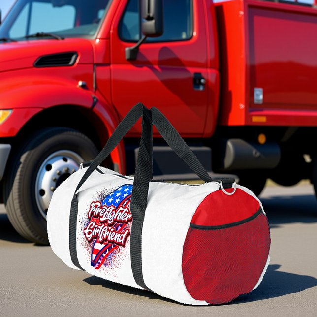 Firefighter Girlfriend American Bolt Pride Duffle Bag (Von Creator hochgeladen)