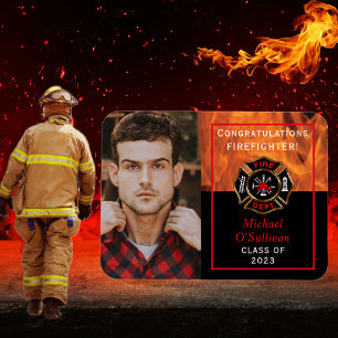 Firefighter Graduation Announcement Magnet
