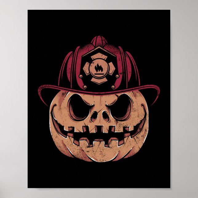 Firefighter Halloween Costume Thin Red Line Poster (Vorne)