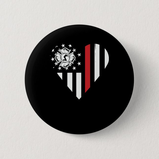 Firefighter Heart American Firefighter.Png Button (Vorderseite)