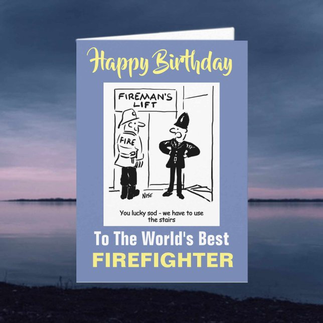 Firefighter Joke - Happy Birthday Karte (Von Creator hochgeladen)