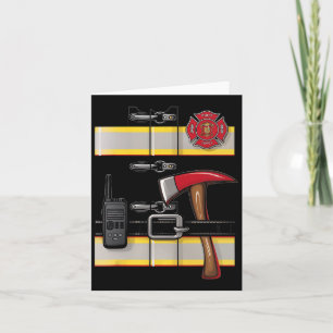 Firefighter-Kostüm Fireman Uniform Ax Radio Hall Karte