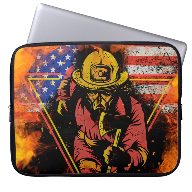 Firefighter Laptop Bag - Helden Fireman Laptopschutzhülle (Vorderseite)