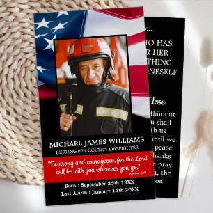 Firefighter Memorial USA Drapeau Funeral Prayer Ca