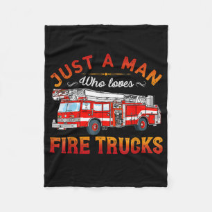 Firefighter Nur ein Mann, der LKW-Lieben abfeuer Fleecedecke