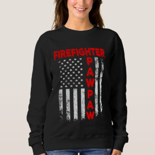 Firefighter Pawpaw America Flag Fatheru2019s Day V Sweatshirt