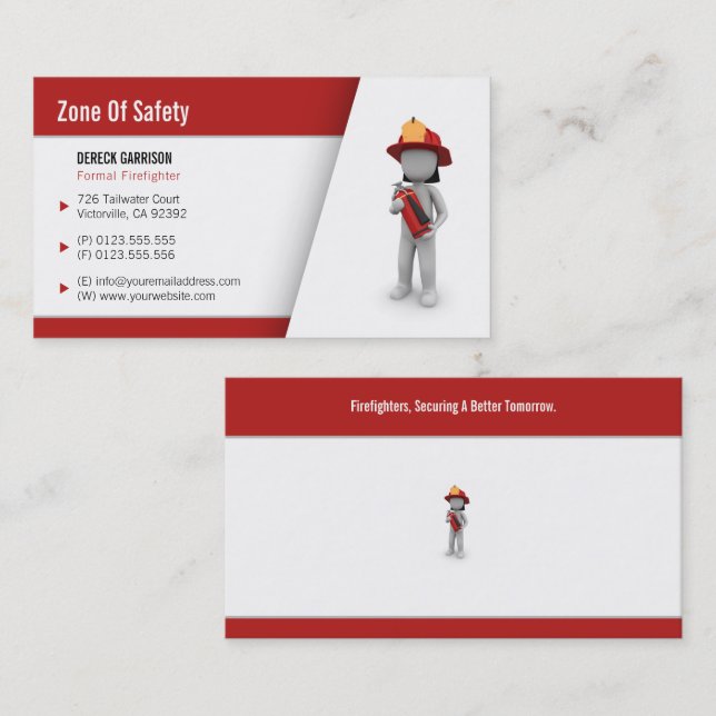 Firefighter | Perfekt Visitenkarte (Vorne/Hinten)