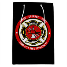 Firefighter Rescue ADD NAME Fire Department Abzeic
