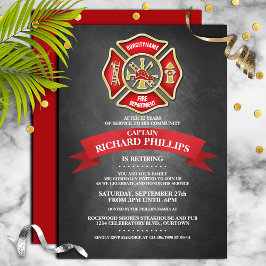 Firefighter Retirement Party Invitations Einladung