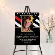 Firefighter-Ruhestand Party Red Line Flaggen-Foto