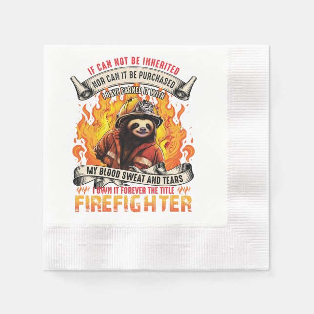 Firefighter Sloth Serviette (Vorderseite)