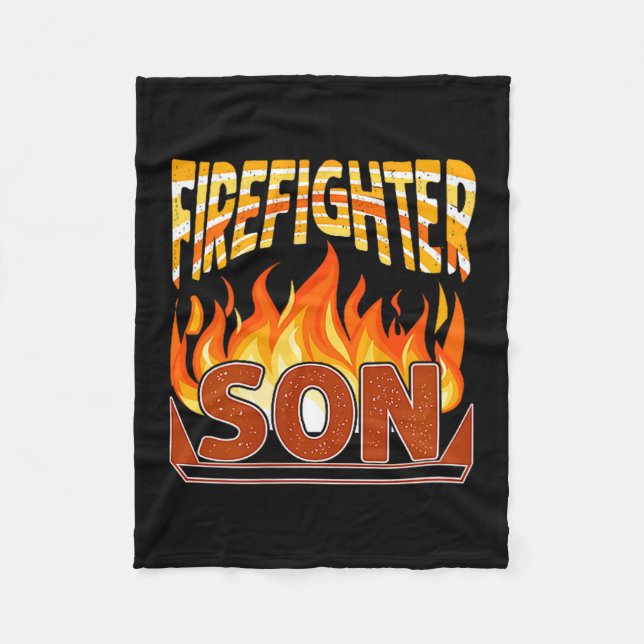 Firefighter Son Fireman Gift Proud Firefighter Quo Fleecedecke (Vorderseite)