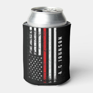 Firefighter Styled Distressed American Flag Custom Dosenkühler