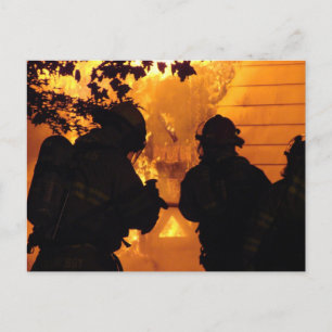 Firefighter Team Postkarte