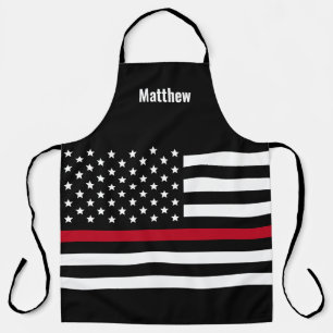 Firefighter Thin Red Line Amerikanische Flagge Schürze