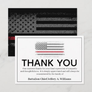 FireFighter Thin Red Line Danke Bereavement
