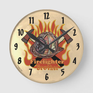 Firefighter-Uhr Runde Wanduhr